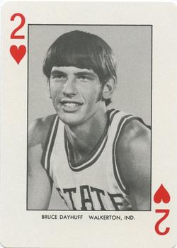 1973-74 NC State Wolfpack Playing Cards #2♥ Bruce Dayhuff Front