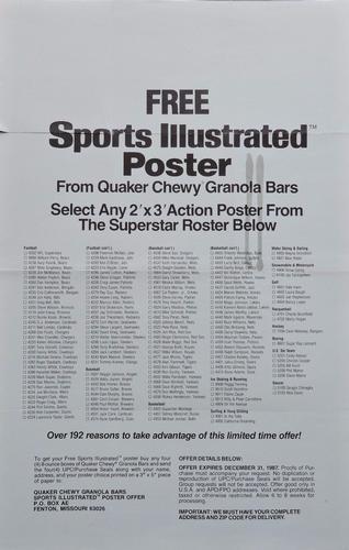 1987 Quaker Sports Illustrated Mini Posters #5 Akeem Olajuwon Back