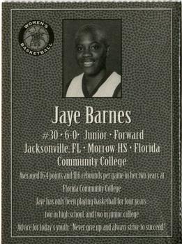 1997-98 Kentucky Wildcats Women #NNO Jaye Barnes Back