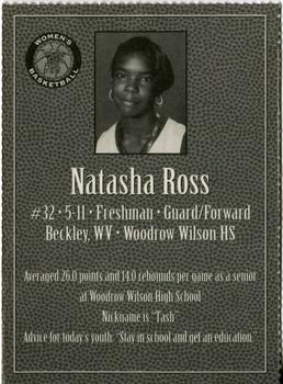 1997-98 Kentucky Wildcats Women #NNO Natasha Ross Back