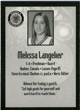 1999-00 Kentucky Wildcats Women #NNO Melissa Langelier Back