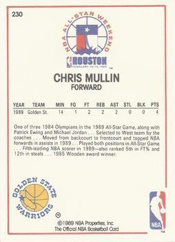 1989-90 Hoops All-Star Panels Perforated #230 Chris Mullin Back