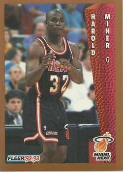 1992-93 Fleer NBA Rising Star Golden Magazine Perforated #NNO Harold Miner Front