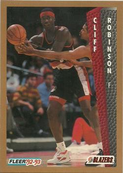 1992-93 Fleer NBA Rising Star Golden Magazine Perforated #NNO Cliff Robinson Front