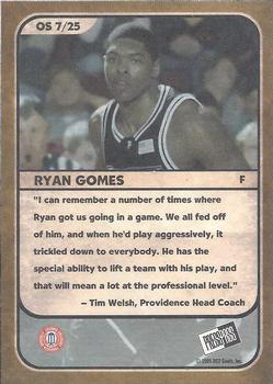 2005 Press Pass - Old School Collectors Series #OS7/25 Ryan Gomes Back