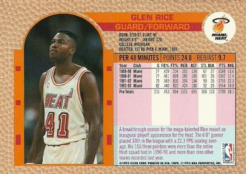 1992-93 Fleer NBA Shooting Stars Golden Magazine Perforated #NNO Glen Rice Back