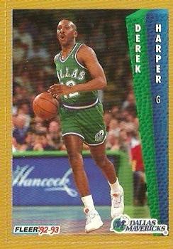 1992-93 Fleer NBA Shooting Stars Golden Magazine Perforated #NNO Derek Harper Front