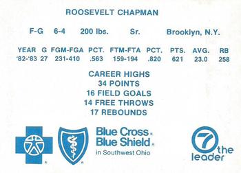 1983-84 Dayton Flyers #NNO Roosevelt Chapman Back