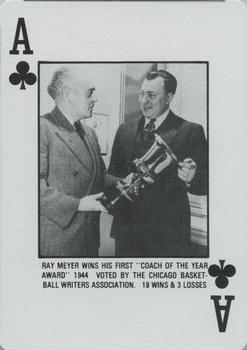 1986-87 DePaul Blue Demons Playing Cards #A♣ Coach of the Year 1944 Front