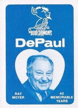 1986-87 DePaul Blue Demons Playing Cards #6♦ Curtis Watkins Back