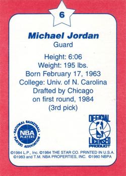 1997 1984-85 Star Olympic Michael Jordan (Unlicensed) #6 Michael Jordan Back