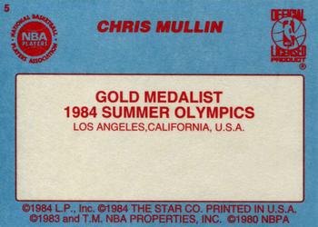 1997 1984-85 Star Olympic Team (Unlicensed) #5 Chris Mullin Back