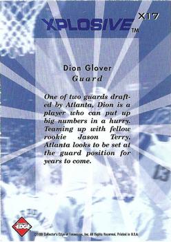1999 Collector's Edge - Xplosive #X17 Dion Glover Back