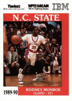 1989-90 NC State Wolfpack #NNO Rodney Monroe Front