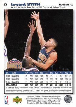 1995-96 Collector's Choice English II #27 Bryant Stith Back