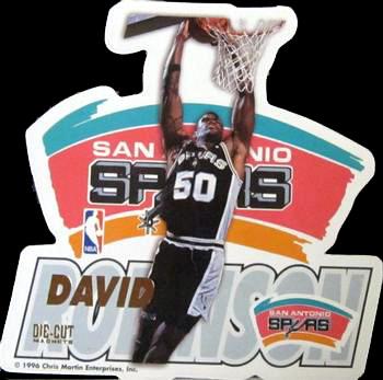 1995-96 Pro Mags Die Cut #NNO David Robinson Front