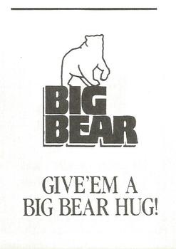 1992-93 Ohio State Buckeyes Women #15 Sponsor Card Big Bear Back