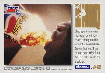 1993-94 SkyBox Pepsi Shaq Attaq #2 Shaquille O'Neal Back