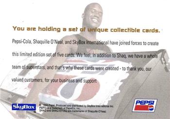 1993-94 SkyBox Pepsi Shaq Attaq #NNO Shaquille O'Neal Back