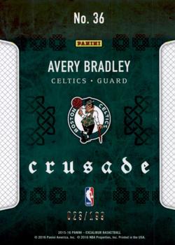2015-16 Panini Excalibur - Crusade Blue #36 Avery Bradley Back