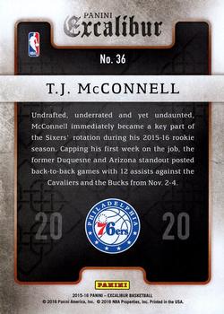 2015-16 Panini Excalibur - Team 2020 Gold #36 T.J. McConnell Back