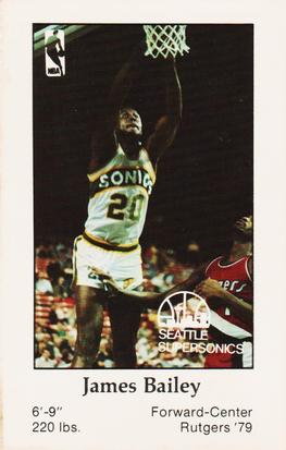 1979-80 Seattle SuperSonics Police #2 James Bailey Front