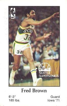 1979-80 Seattle SuperSonics Police #13 Fred Brown Front