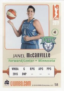 2016 Rittenhouse WNBA #58 Janel McCarville Back