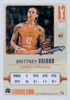 2016 Rittenhouse WNBA #76 Brittney Griner Back