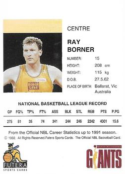 1992 Futera NBL #NNO Ray Borner Back