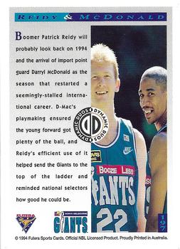 1994 Futera Australian NBL #197 Pat Reidy / Darryl McDonald Back