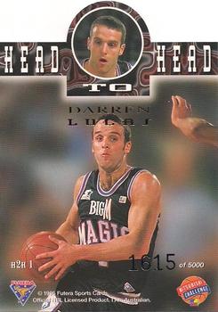 1995 Futera Australian NBL - Head to Head #H2H1 Andrew Gaze / Darren Lucas Back