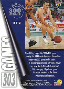 1995 Futera Australian NBL - 300 Club #GC16 Mike McKay Back