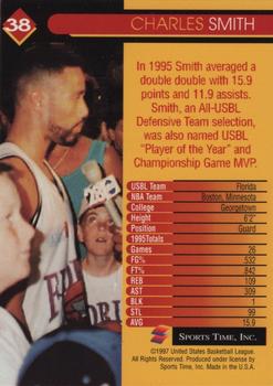 1997 Sports Time USBL #38 Charles Smith Back