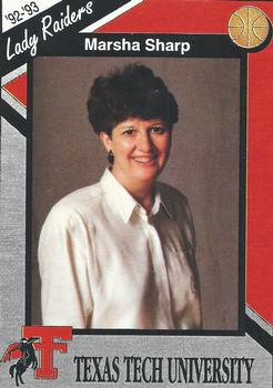1992-93 Texas Tech Lady Raiders #NNO Marsha Sharp Front