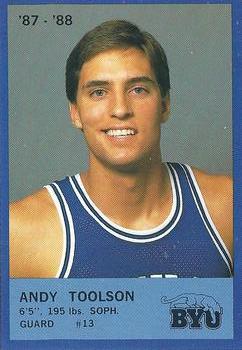 1987-88 BYU Cougars #17 Andy Toolson Front