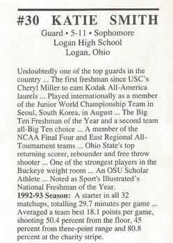 1993-94 Ohio State Buckeyes Women #NNO Katie Smith Back