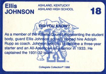 1988-89 Kentucky's Finest Collegiate Collection - Gold Edition Proofs #18 Ellis Johnson Back