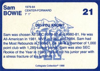 1988-89 Kentucky's Finest Collegiate Collection - Gold Edition Proofs #21 Sam Bowie Back