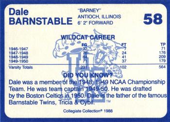 1988-89 Kentucky's Finest Collegiate Collection - Gold Edition Proofs #58 Dale Barnstable Back
