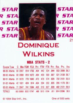 1994 Star Nova #21 Dominique Wilkins Back