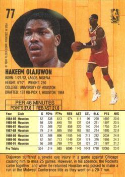 1991-92 Fleer - 3D Acrylic #77 Hakeem Olajuwon Back