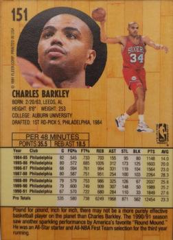1991-92 Fleer - 3D Acrylic #151 Charles Barkley Back