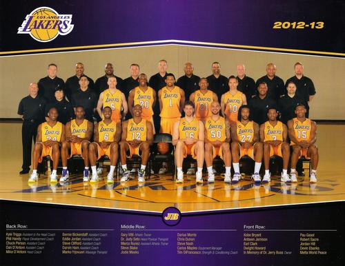 2012-13 Los Angeles Lakers Team Photos #NNO Los Angeles Lakers Front