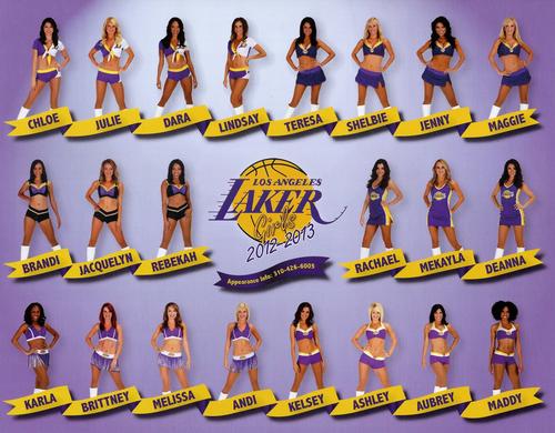 2012-13 Los Angeles Lakers Team Photos #NNO Los Angeles Laker Girls Back