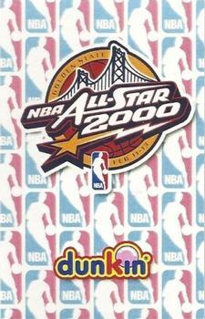 2000 Dunkin Bubblegum NBA All-Stars #E1 Allen Iverson Back