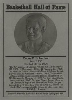 1986-02 Basketball Hall of Fame Metallic #NNO Oscar Robertson Front