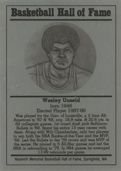 1986-02 Basketball Hall of Fame Metallic #NNO Wes Unseld Front