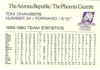1992-93 Arizona Republic/Gazette Phoenix Suns 25th Anniversary #NNO Tom Chambers Back