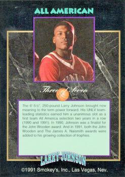 1991 Smokey's Sportscards Larry Johnson #3 All-American Back